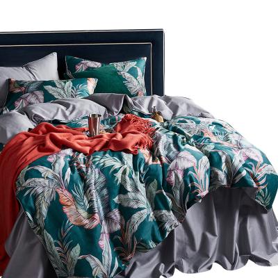 China Disposable 60S combed 100% cotton 3d print bed linen set Egyptian digital home fitted sheet sets for sale