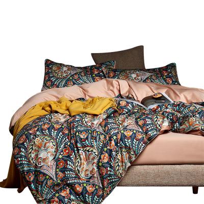 China Disposable 60S Combed 100% Egyptian Cotton 3d Printing Bedding Home Fitted Sheet Canvas Sets for sale