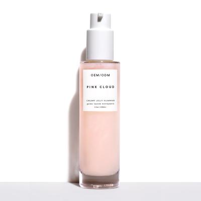 China Rose Creamy Jelly Cleanser Women's Organic Deep Clean Skin Care Korea Private Label Wash Detergent Face Deep Cleansing Facial Wash for sale