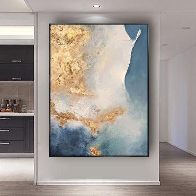 China Acrylic Paintings Oil Decor Picture Gold Foil Abstract Hand Painted Home Luxury Abstract Art On Canvas for sale