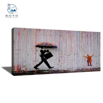 China 100% Hand Painted Abstract Living Room Decor Graffiti Pop Art Vintage Pop Art Canvas Oil Painting for sale
