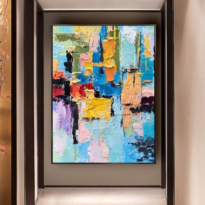 China Abstract Nordic Style Home Decor Oil Picture Abstract Texture Hand Painted Oil Painting Canvas Art for sale