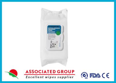 Chine L'animal familier hypoallergénique nettoyant des chiffons/toilettage d'animal familier essuie 80 PCs avec le chapeau à vendre