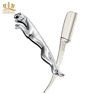 China Professional Japanese Gold Barber Razor Shaving Razor Blade Single Blade Feather Blade Leopard for sale