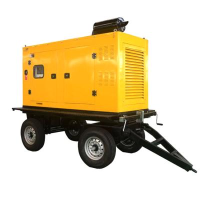 China 100Kw Electronic Regulation Mobile Trailer Type Silent Generator 50/60HZ HZ-S for sale