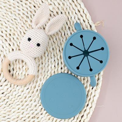 China New Arrival 100% Silicone Food Grade Toddler Kids Silicone Cups Collapsible Cup Catcher Container Snacks Storage Collapsible Cup With Lid for sale