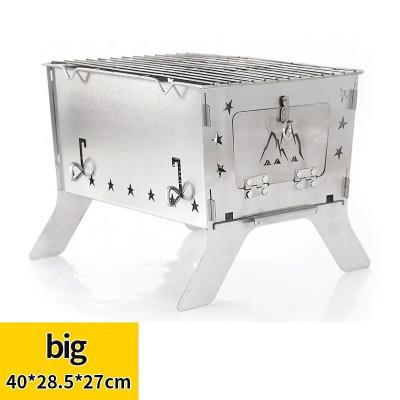 China Custom Mental Stainless Steel Campfire Barbecue Stove BBQ Finishing Not Coated 54*21*23cm for sale