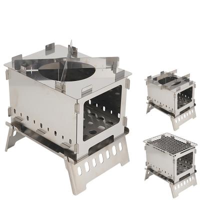 China Portable Card BBQ Grill Lazy Friendly Stainless Steel Camping Stove Barbecue for sale