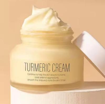 China Marca privada Cuidados da pele Hidratante Branqueador Creme facial Anti-acne Iluminador Creme facial de cúrcuma à venda
