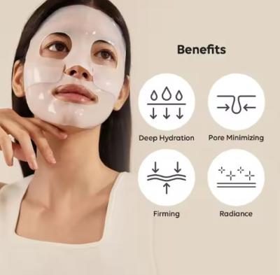 China Máscara hidratante de colágeno uma máscara de hidrogel facial contendo colágeno de baixo peso molecular para efeitos de firmeza e hidratação à venda