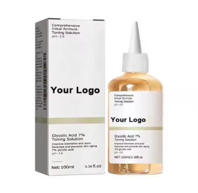 Chine Toneur de visage à 7% acide glycolique Solution tonifiante pour soins de la peau sèche/huileuse/sensible Spray exfoliant du visage pour adultes à vendre