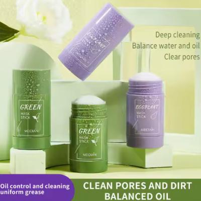 China Chá Verde de Alta Qualidade Limpeza Profunda Maskl Limpeza Máscara Facial Bastão de Óleo Controle de Acne Alivio 40g Uso doméstico à venda
