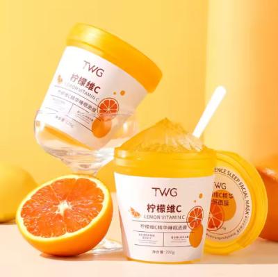 China Marca privada Limão Vitamina C gelatina Máscara Facial Dormissão Máscara Facial com colher Hidratante Hidratante Mascara Facial Noturna à venda