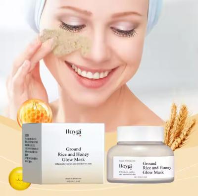 China Marca privada hidratante hidratante cuidados nutritivos pele facial brilhante arroz mel hidratante máscara à venda