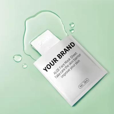 China OEM / ODM Hydrating Sheet Facial Mask Sheet Moisturizing Aloe Vera Fruit Face Mask for All Skin Types Cruelty-Free for sale