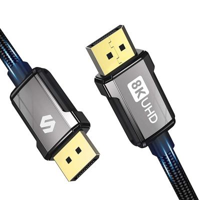 China PC DisplayPort Cable 1.4 4K 2K 240Hz Braided Ultra High Speed Monitor Cable for Gaming Monitor, Graphics Card, TV, PC, Laptop for sale