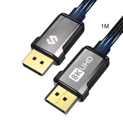 China Hot Selling PC DP Cable 1.4 High Speed Fiber Optic Male To Male Standard 1M 4K 60Hz Optical Fiber DP To DP Cable for sale
