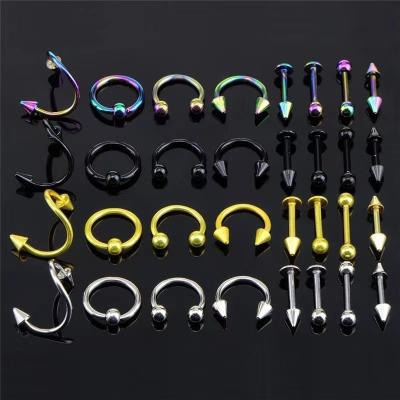 China Vintage 2022 New Stainless Steel Body Piercing Hybrid Tongue Stud Set for sale