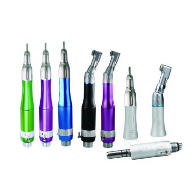 China Factory Price Dental Low Speed Metal Handpiece Against Colorful Angle for sale