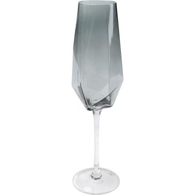 China Modern Smoke Diamond Champagne Glass 12.9 oz for sale