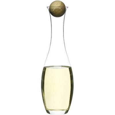 China Modern 34 oz Nature Collection Wine Water Decanter with Oak Stopper for sale