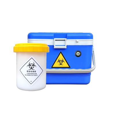 China Mini 17L Medical Small Blood Transport Ice Cooler Box Ultra Cold Storage Insulated Cooling Vaccine Shipping Cool Box Medicine Cooler Box for sale