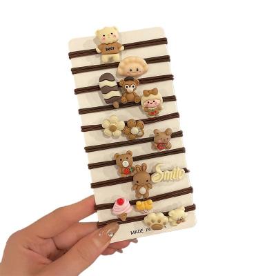 China Children's milk coffee color hair ring hair accessories high elasticity does not hurt elastic hair band tied cute girl hair rope baby head rope ha for sale