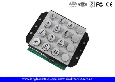 China Vandal - Proof 4 X 4 Matrix Door Access Numeric Keypad With 16 Round Keys for sale