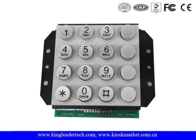 China Vending System Numeric Keypads 10 Pin With 16 Round Full Travel Keys for sale