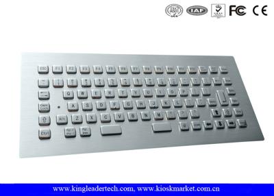 China Rugged Panel Mount Stainless Steel Keyboard with 12 Function Keys , CE / FCC for sale