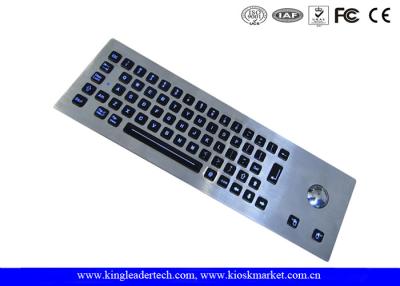 Chine Clavier industriel d'acier inoxydable de contre-jour de LED avec la boule de commande, 64 clés à vendre