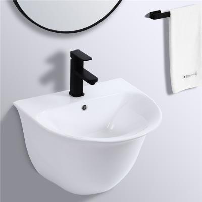 China Wall Mounted Bathroom Modern European Style New Sanitary Ware Sink Ceramic Wall-hung Basin for sale