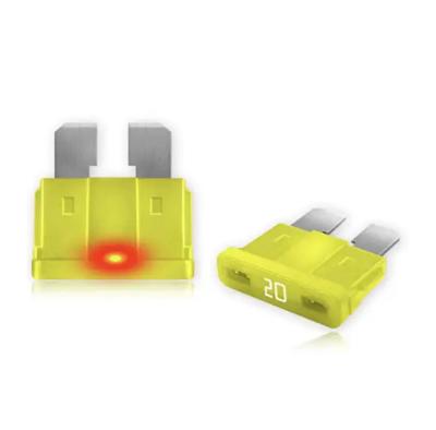 China Glow When Blown LED Automotive Fuse Smart Auto Glow Fuse Blade Fuse Easy Identification 32V for sale