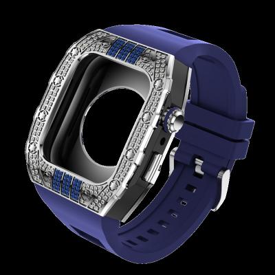 China 49mm Apple Watch Ultra Carbon Fiber Silver Titanium Case for sale