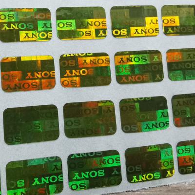China Etiqueta VACÍA de empaquetado olográfica de la seguridad del laser de la etiqueta autoadhesiva en venta