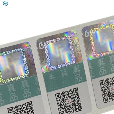 Cina Stampa termica Hologram QR Code Sticker in roll Die Cut Design per l'identificazione e la verifica del prodotto in vendita