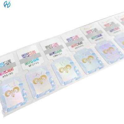 China Proteja seus produtos com o Hologram Qr Code Sticker Security Hologram Label em Black And White Square Design à venda