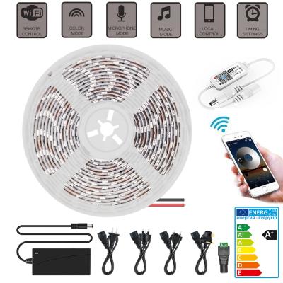 China Hot Selling LANDSCAPE Smart Wifi APP Led Strip Light 5050 Full Set Dimmer Color 300LEDs 16.4ft/5M for sale