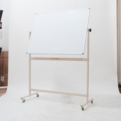 China Mobile 360 Mobile Stable Durable Double Side Magnetic Dry Erase Whiteboard With Support Wheels for sale