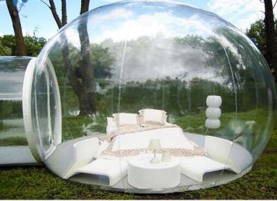 China Outdoor Single Tunnel Inflatable Bubble Tent , 3.8M*2.6M Transparent Bubble Tent for sale