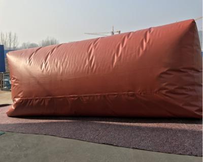 China Flexible PVC Red Methane Storage Tank With TPU Tarpaulin For Cooking Fuel for sale