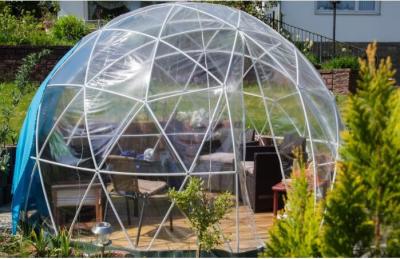 China 5M Luxury Geodesic Dome Tent With Steel Pipes And Transparent Cover Dome Party Tents for sale