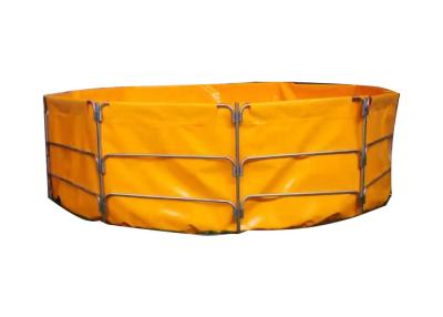 China 1000 Litres Tarpaulin Fish Tank , Foldable Fish Tank For Aquaculture Farms Fish Pond Plastic Tank for sale