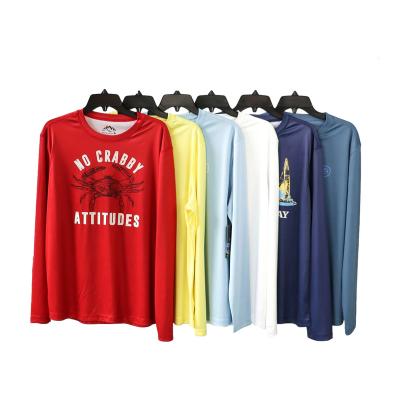 China Custom Long Sleeve Shirt Breathable UPF50+ /Moisture Absorption China Fashion UPF50 Polyester Men's T-Shirts Fishing UPF50+ T-Shirt for sale