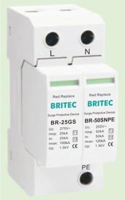 Κίνα BR-25GS 1+1 spd t1 25ka Προστατευτής υπερεκτάσεων Προστασία υπερεκτάσεων κεραυνών τύπου σπινθήρα spd προς πώληση