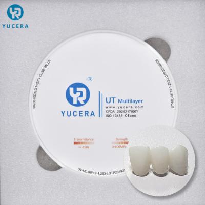China 49% ultra lichtdurchlässiger 98mm UT zahnmedizinischer Zirkoniumdioxid-Block für vorhergehendes zu verkaufen