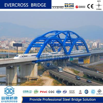 China Permanent Assembly Steel Modern Arch Bridge Large Span Big Loading Capacity for sale