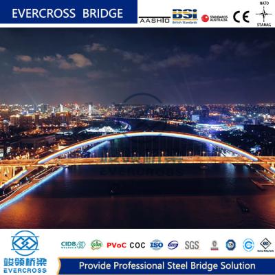 China Magnificent Appearance Steel Arch Bridge Large Span Portable Steel Bridges for sale