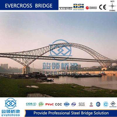 China Rigid Frame Steel Arch Bridge High Stiffiness Composite Steel Bridge for sale