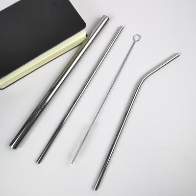 China Sustainable 5 Pcs/Set Wholesale Reusable Stainless Steel Straw Ecofriendly Straws Drinking Metal Straw Set For Drinking for sale